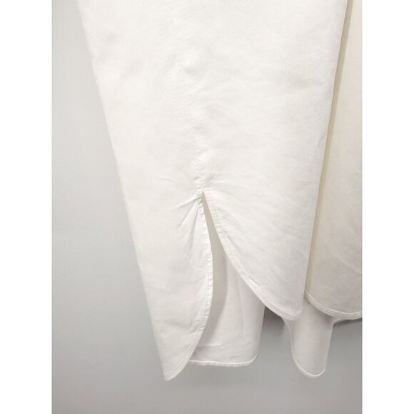 Tibi Eco Poplin Twisted Sleeve White Shirt Dress XS - Picture 4 of 13